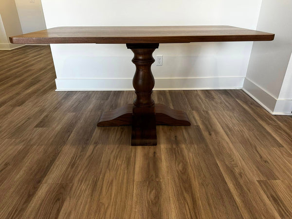 Marie Round Table — solid hardwood round dining table, view 4
