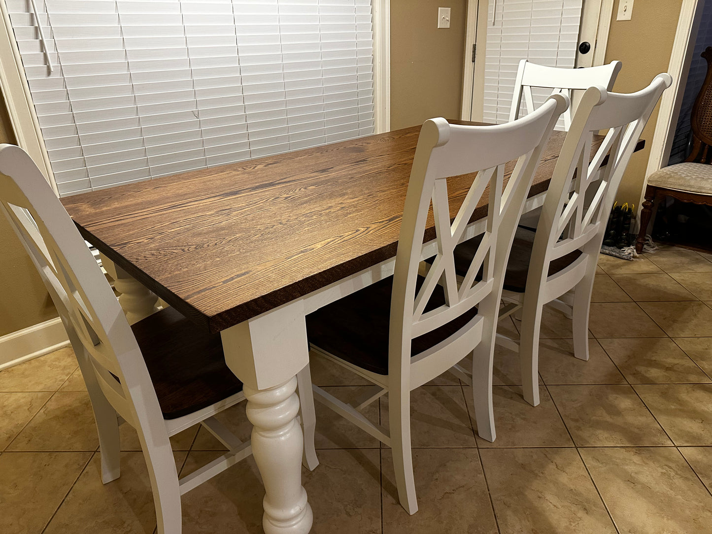 Jill Dining Table Set With 6 XX (X) Back Chairs and Bench Option (discounts applied)