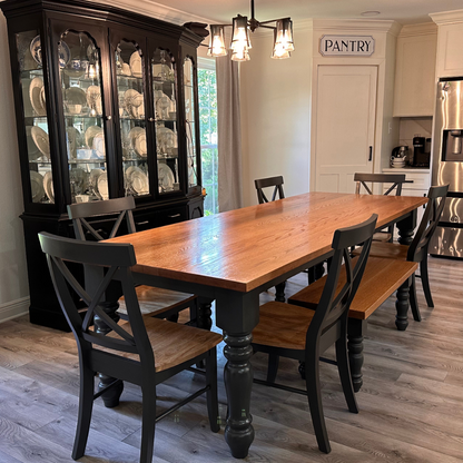 Jill Dining Table Set With 6 XX (X) Back Chairs and Bench Option (discounts applied)