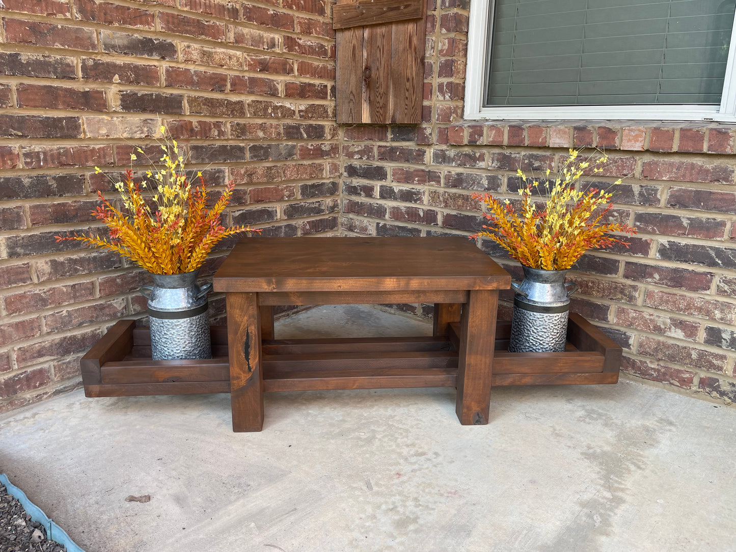 Craftsman Decor Planter's Bench