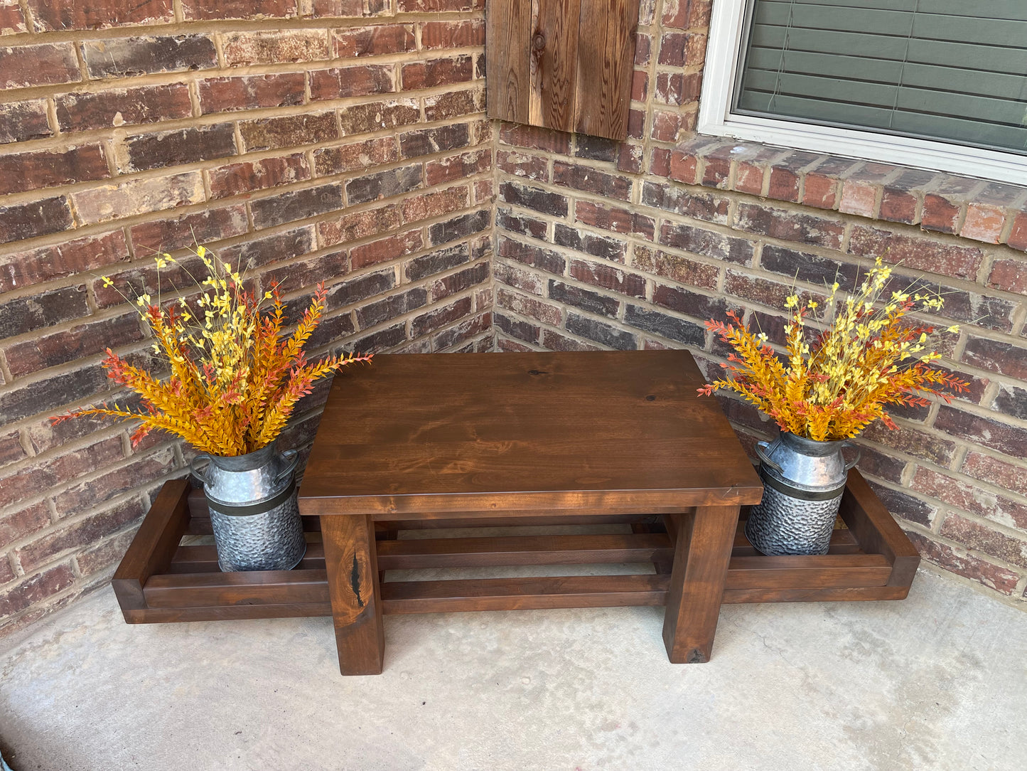 Craftsman Decor Planter's Bench