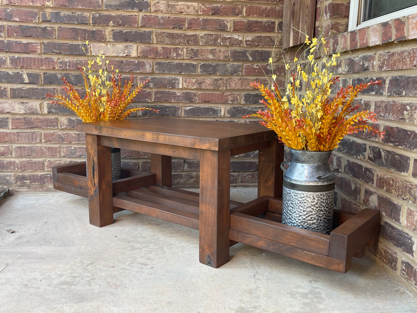 Craftsman Decor Planter's Bench