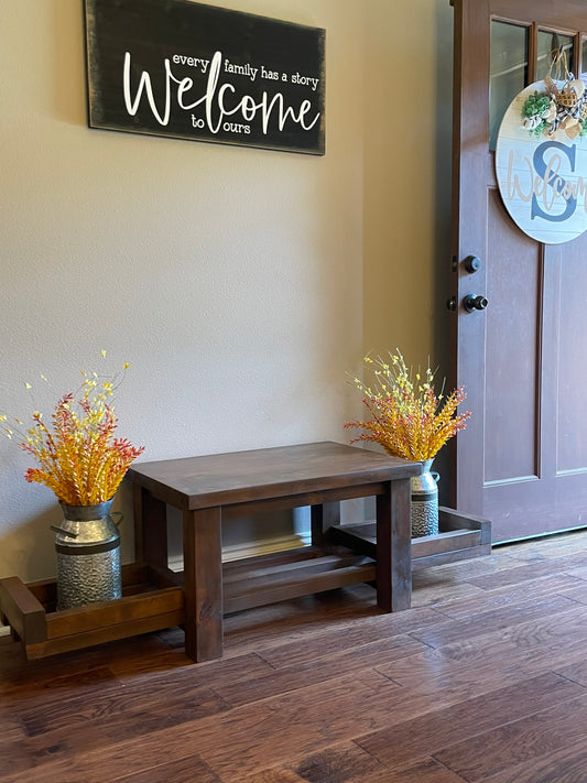 Craftsman Decor Planter's Bench