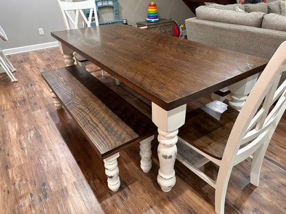 Jill Dining Table Set With 6 XX (X) Back Chairs and Bench Option (discounts applied)