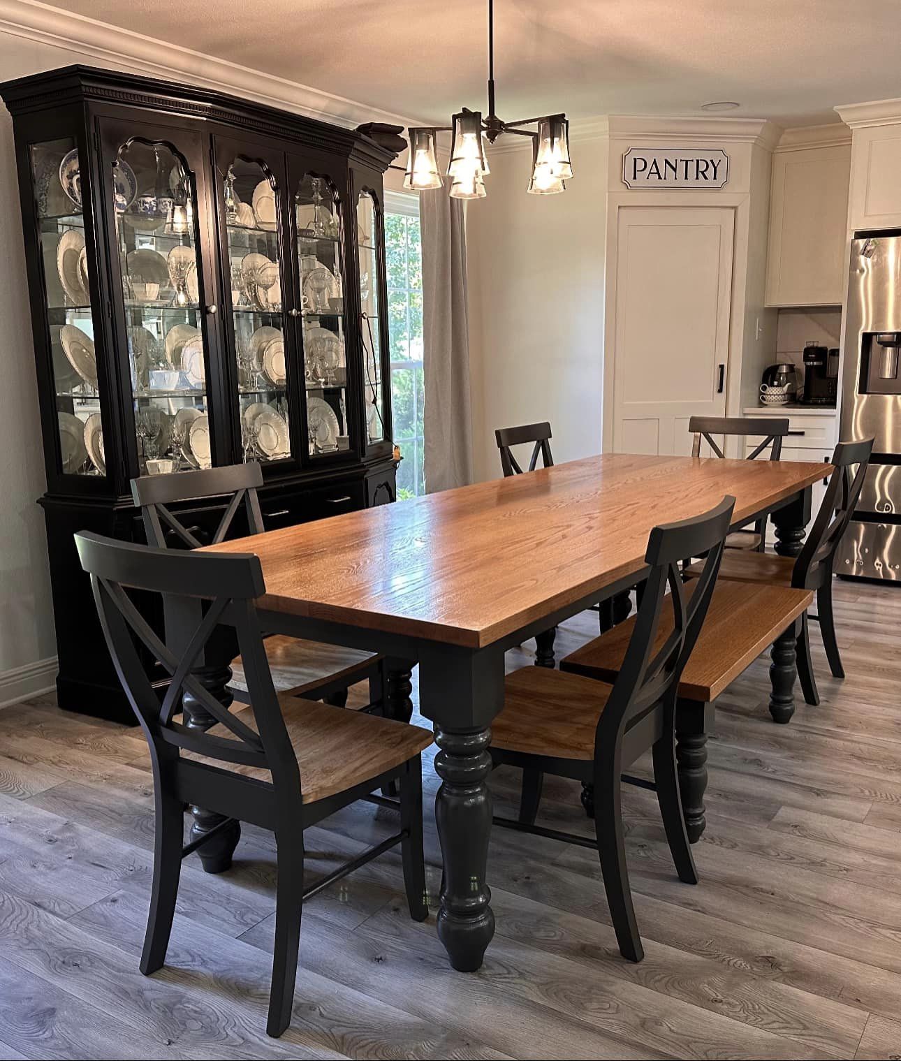 black walnut dining table set