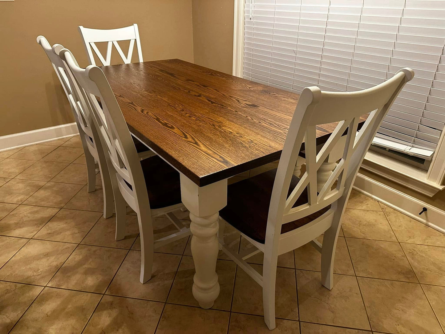 Jill Dining Table Set With 6 XX (X) Back Chairs and Bench Option (discounts applied)